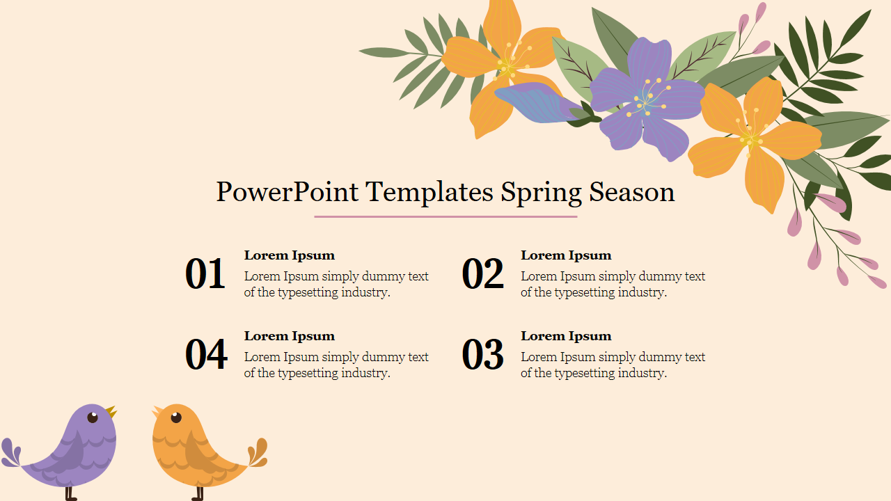 Free PowerPoint Templates Spring Season